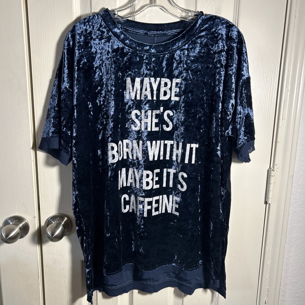 Live Love GameDay Velvet Blue Graphic TShirt‎ Womens Size S